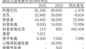 2022年中国前10电商GMV总结