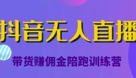 抖音无人直播带货赚佣金陪跑训练营，价值6980元