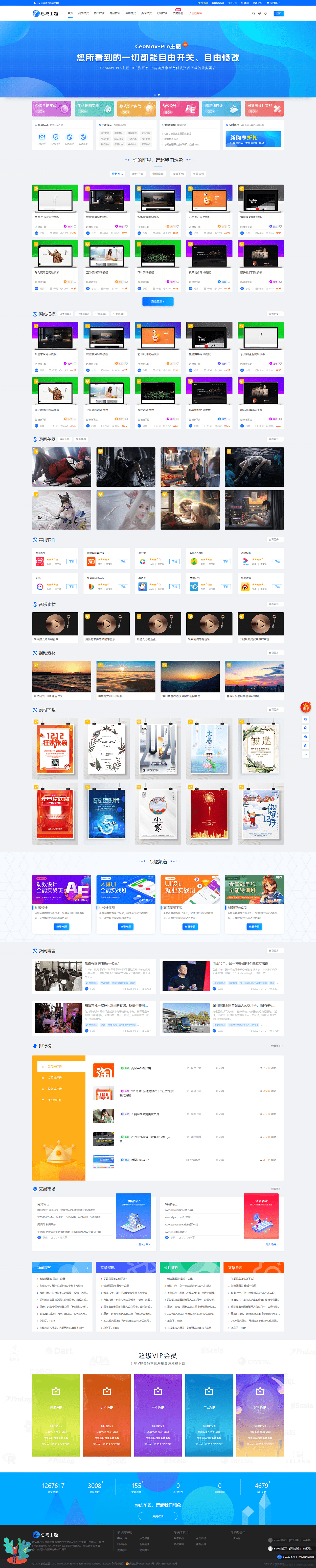 WordPress 资源展示型下载类主题 CeoMax-Pro_v7.6 开心版-专业网站源码、源码下载、源码交易、php源码服务平台-游侠网