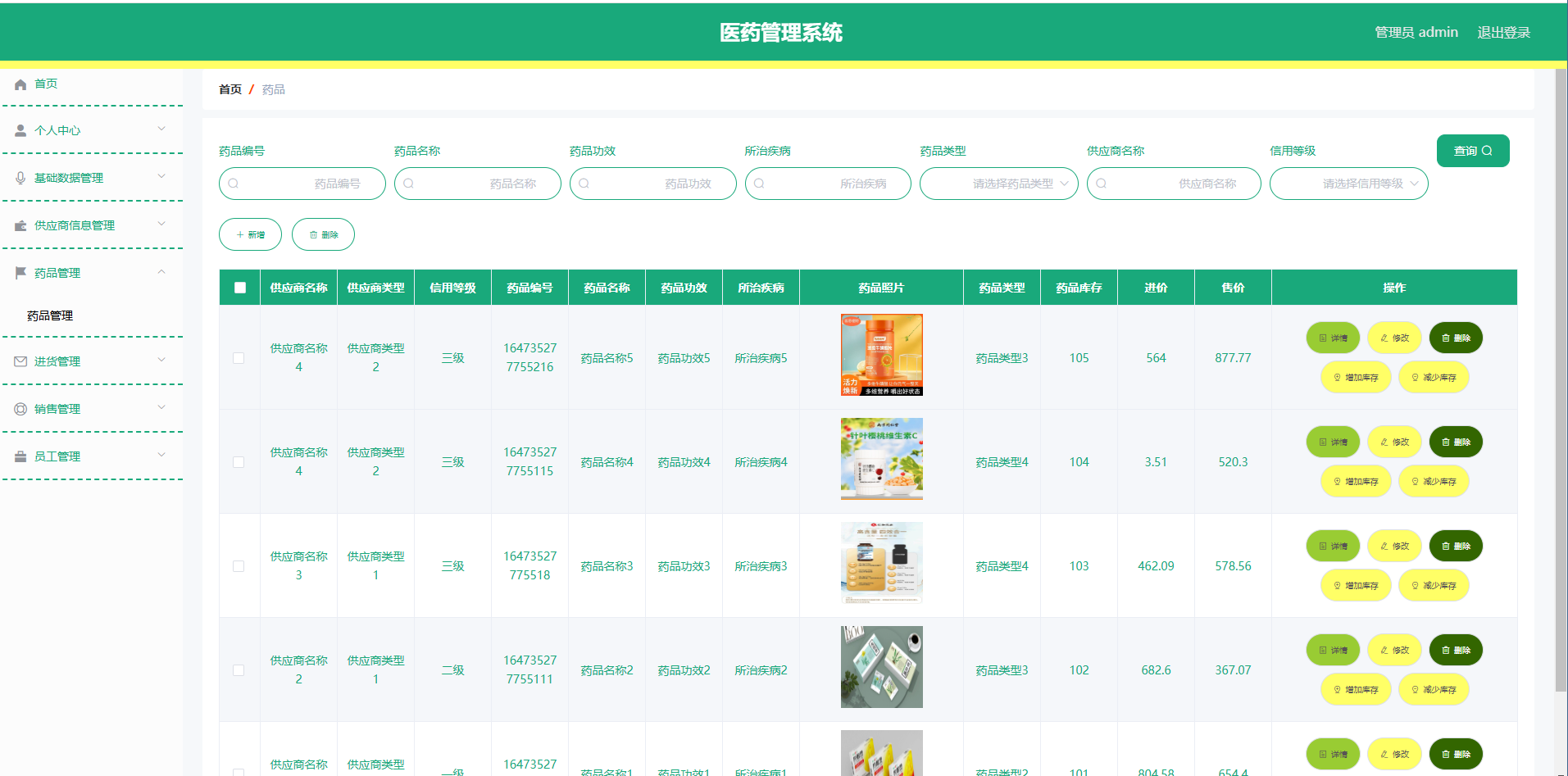 基于 springboot 的医药管理系统 + 论文 + 开题报告 + 论文