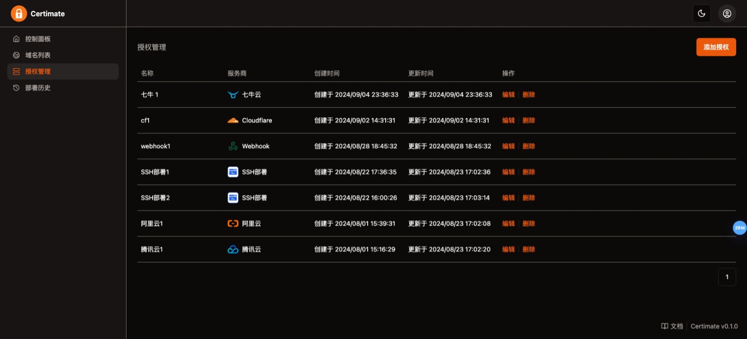 SSL 证书管理系统工具网站源码，自动申请、部署 SSL 证书，并在证书即将过期时自动续期